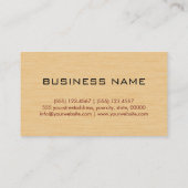 Carte de visite professionnel crème jaune (Dos)