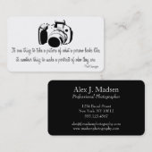 Carte de visite professionnel D2 de citation de (Devant / Derrière)