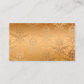 Carte de visite professionnel Damask Rose Gold (Dos)