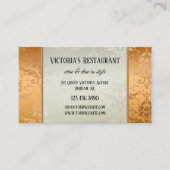 Carte de visite professionnel Damask Rose Gold (Devant)