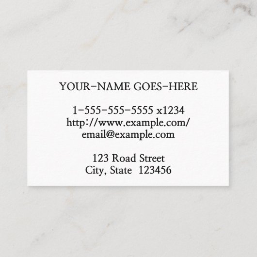 Carte de visite professionnel Dapper (Dos)