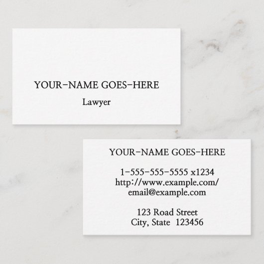 Carte de visite professionnel Dapper (Devant / Derrière)