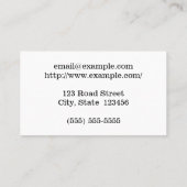 Carte de visite professionnel Dapper (Dos)