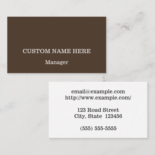 Carte de visite professionnel Dapper (Devant / Derrière)