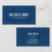 Carte de visite professionnel d'architecture de (Devant / Derrière)