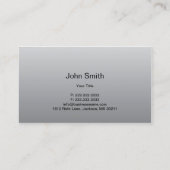 Carte de visite professionnel d'argent de (Dos)