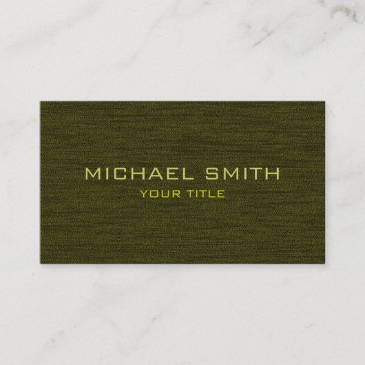 Carte de visite professionnel Dark Olive (Devant)