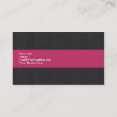 Carte de visite professionnel Dark & Pink (Dos)