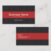 Carte de visite professionnel Dark & Red (Devant / Derrière)