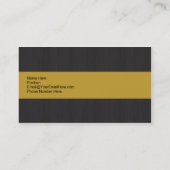 Carte de visite professionnel Dark & Yellow (Dos)
