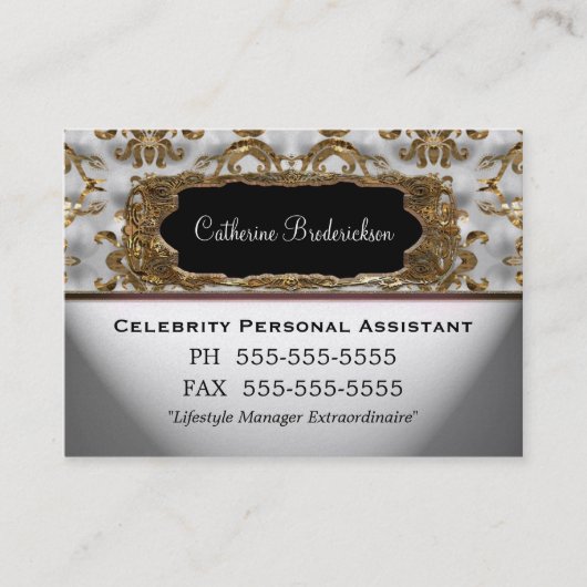 Carte De Visite Professionnel d'assistant personnel de Marcee (Devant)