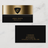 Carte de visite professionnel d'avocat de bouclier (Devant / Derrière)