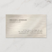 Carte De Visite Professionnel d'avocat de cabinet juridique de (Dos)