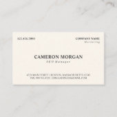 Carte De Visite Professionnel de base (Devant)