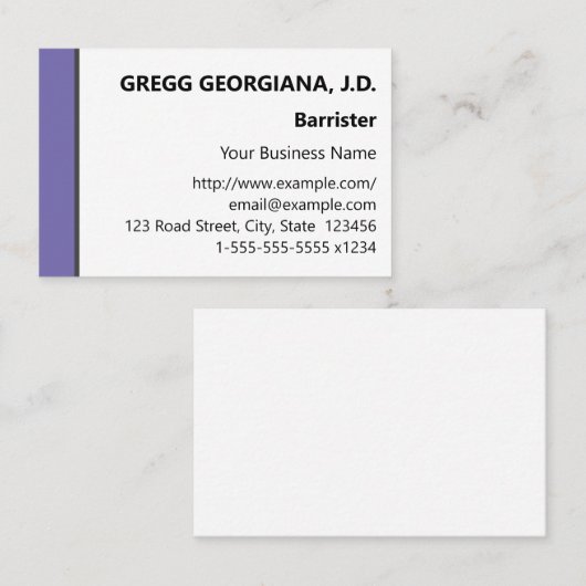 Carte de visite professionnel de base (Devant / Derrière)