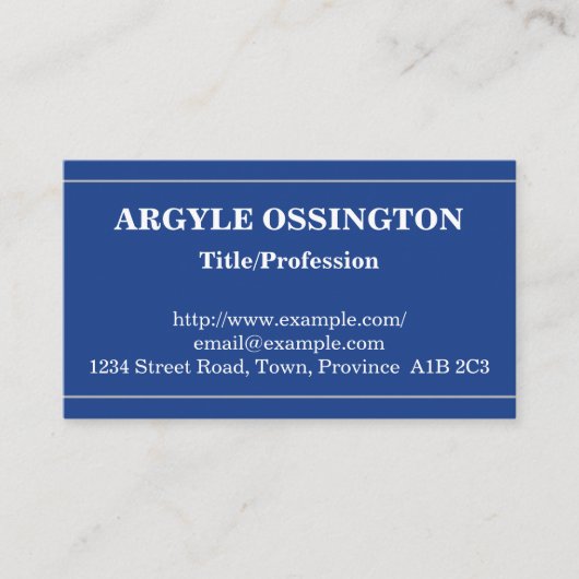 Carte de visite professionnel de base et d'entrepr (Devant)