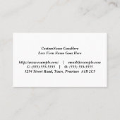 Carte de visite professionnel de base et minimale (Dos)