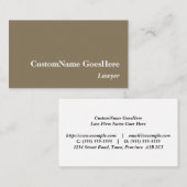 Carte de visite professionnel de base et minimale (Devant / Derrière)