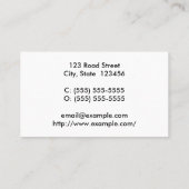 Carte de visite professionnel de base minimal (Dos)