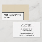 Carte de visite professionnel de base minimal (Devant / Derrière)