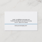 Carte de visite professionnel de bleu d'en (Dos)