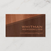 Carte De Visite Professionnel de bois Brown à deux tons (Devant)