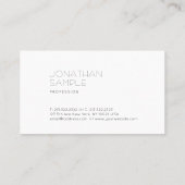 Carte De Visite Professionnel de bon goût simple simple de (Dos)
