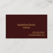 Carte De Visite Professionnel de boulangerie (Dos)