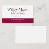 Carte de visite professionnel de Bourgogne et Blan (Devant / Derrière)