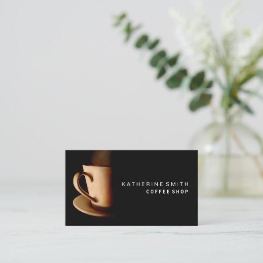 Carte de visite professionnel de café (Debout devant)