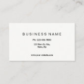 Carte de visite professionnel de café (Dos)