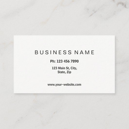 Carte de visite professionnel de café (Dos)