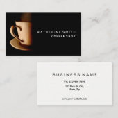 Carte de visite professionnel de café (Devant / Derrière)