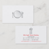 Carte de visite professionnel de chef (Devant / Derrière)