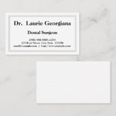 Carte de visite professionnel de chirurgien dentai (Devant / Derrière)