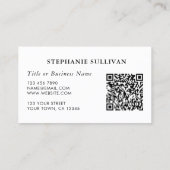 Carte de visite professionnel de code QR (Dos)