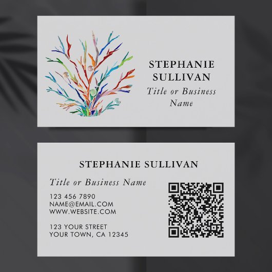 Carte de visite professionnel de code QR