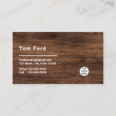 Carte de visite professionnel de conception de log (Dos)