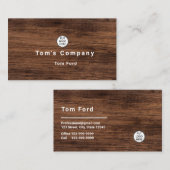 Carte de visite professionnel de conception de log (Devant / Derrière)