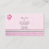 Carte de visite professionnel de crème glacée rose (Devant)