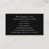 Carte De Visite Professionnel de damassé de bois d'ébène de (Dos)