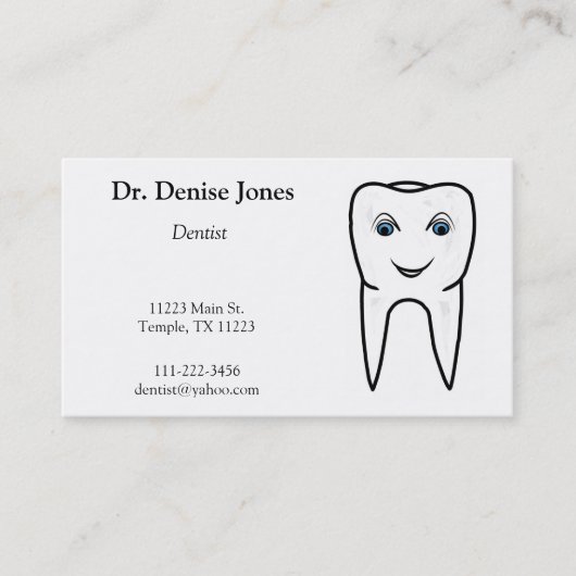 Carte de visite professionnel de dentiste (Devant)