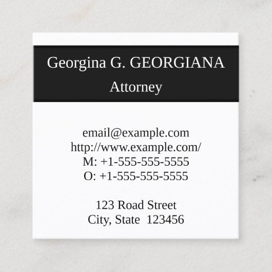Carte de visite professionnel de droit classique (Devant)