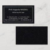Carte de visite professionnel de droit classique (Devant / Derrière)