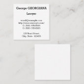 Carte de visite professionnel de droit de base (Devant / Derrière)