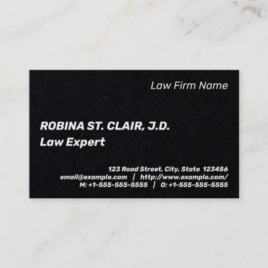 Carte de visite professionnel de droit de base et  (Devant)