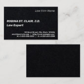 Carte de visite professionnel de droit de base et  (Devant / Derrière)