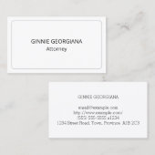 Carte de visite professionnel de droit minimal (Devant / Derrière)