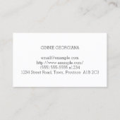 Carte de visite professionnel de droit minimal (Dos)