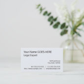 Carte de visite professionnel de droit minimal et (Debout devant)